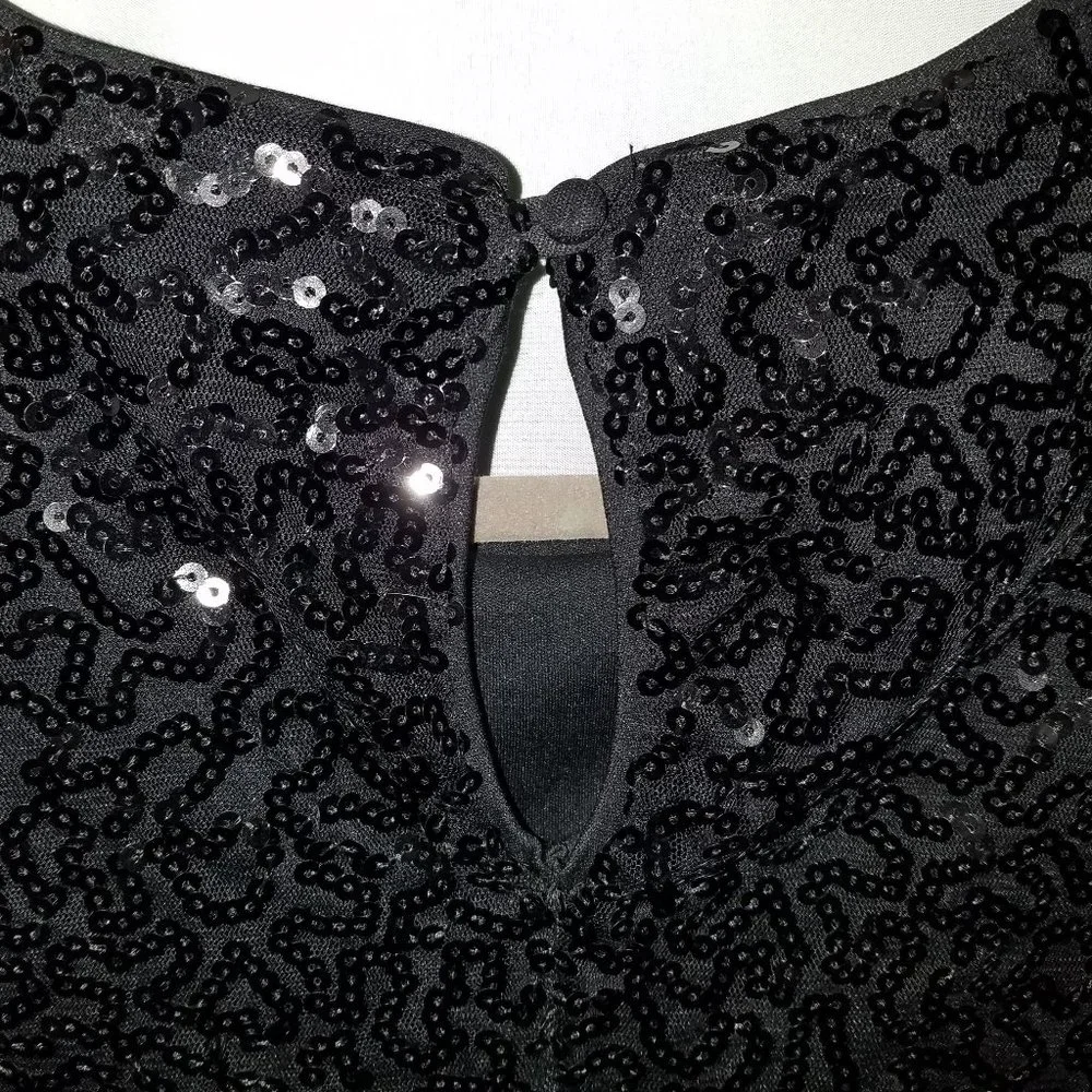 Scoop Neck Sleeveless Sequin Dress - Picture 4 of 10